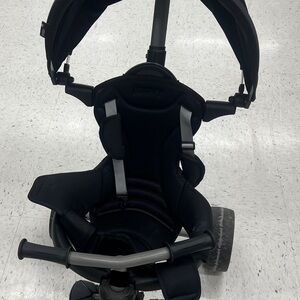 Kids Black Tricycle Seat with Canopy